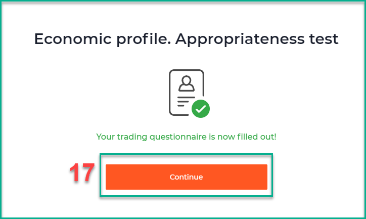 IqBroker questionnaires are completed